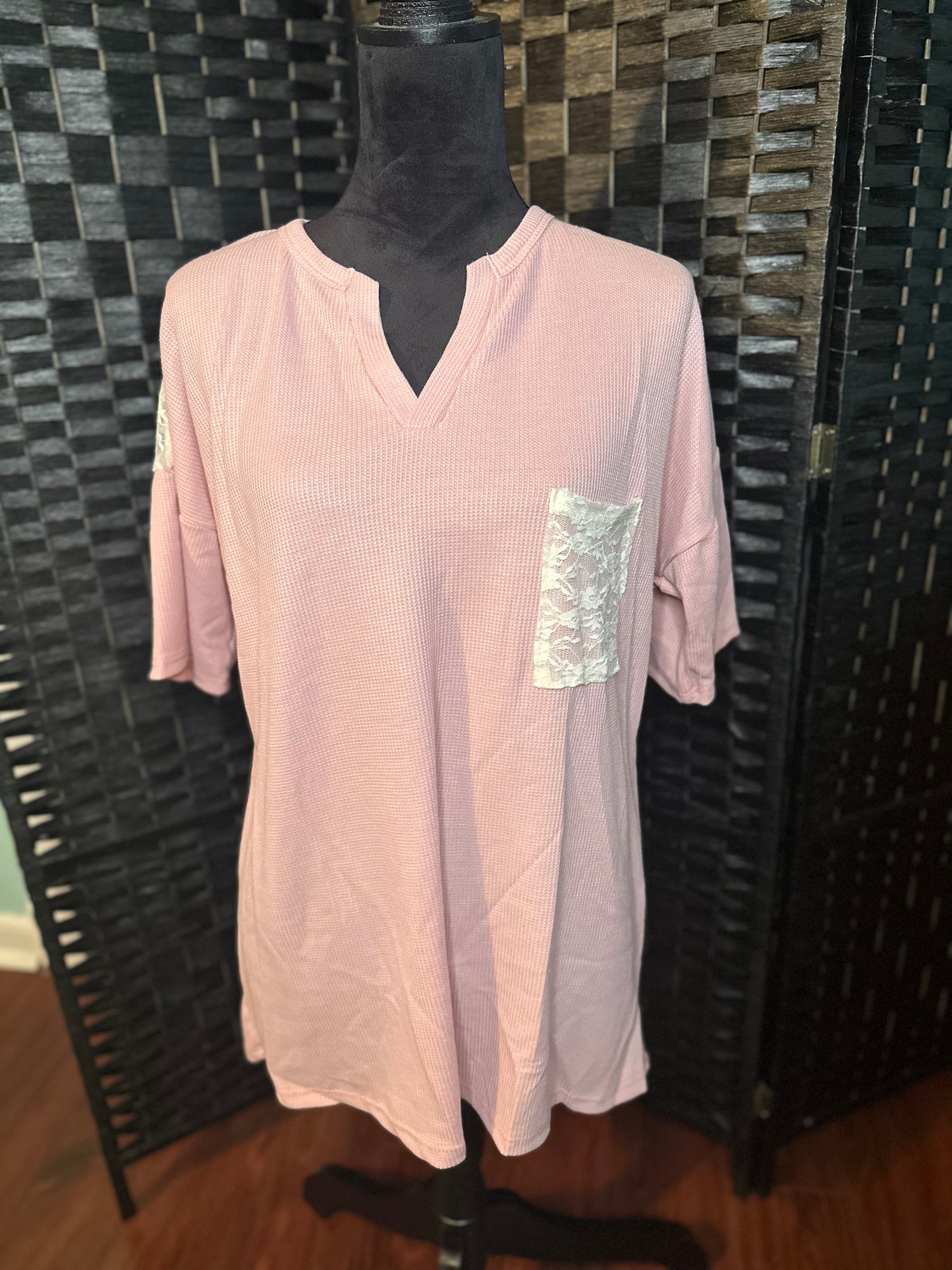 Lace Detail Short Sleeve