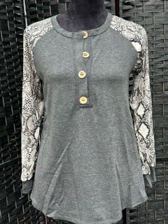Charcoal Snake Long sleeve