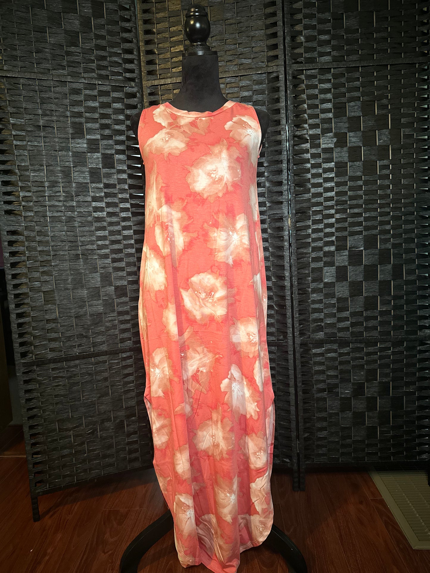 Coral Midi Dress