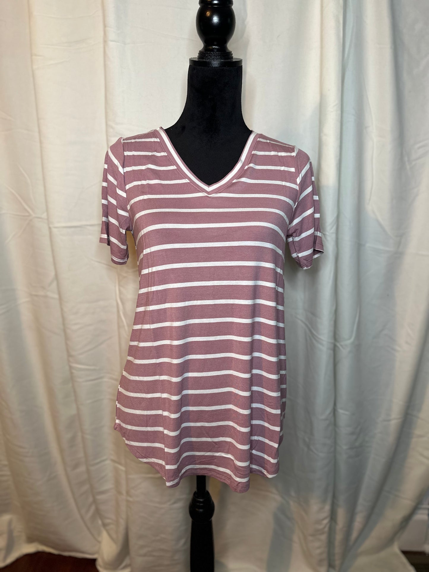 Stripe V-Neck Tee