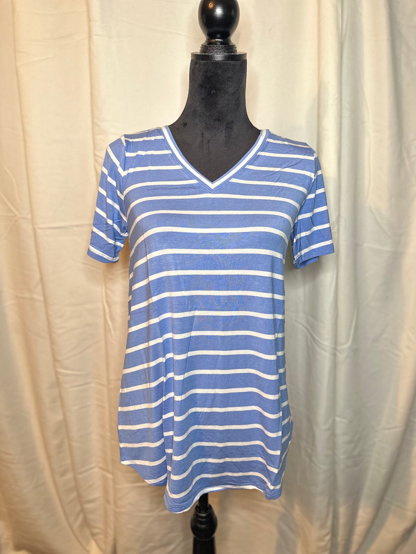 Stripe V-Neck Tee