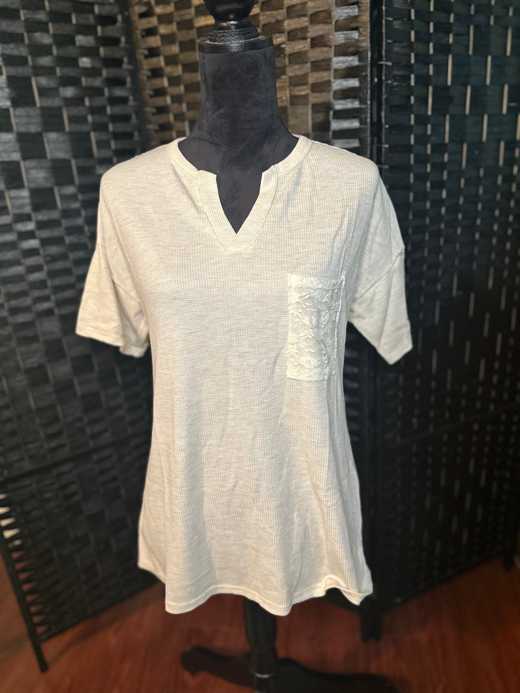 Lace Detail Short Sleeve