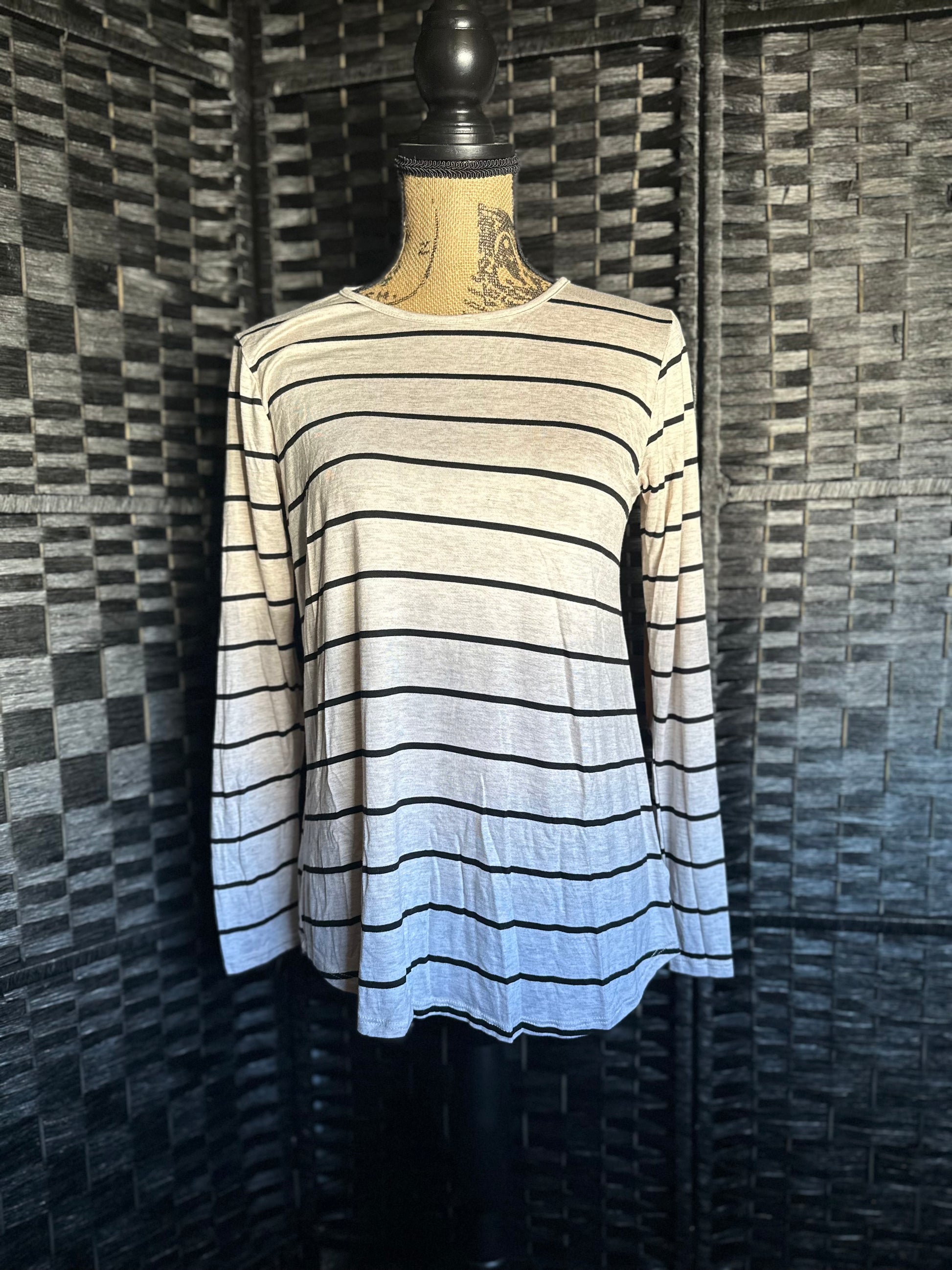 Oatmeal Striped Long sleeve
